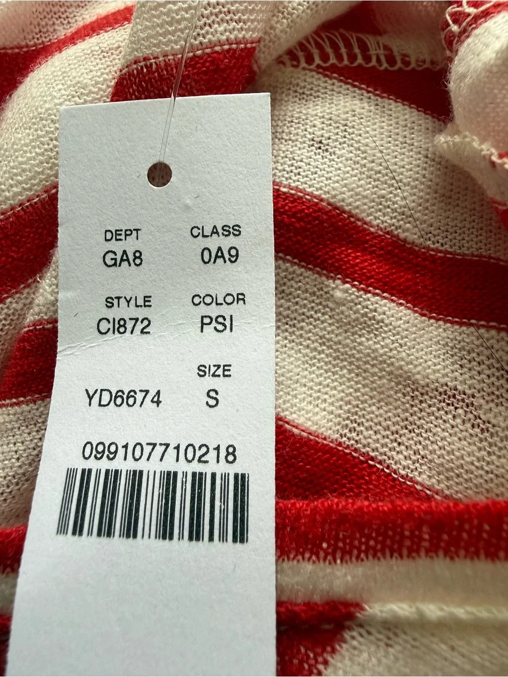 J. Crew NWT 100% Linen Red Striped Short Sleeve Tee- S - Picture 7 of 7
